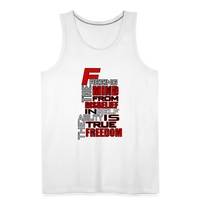 "TRUE FRREEDOM" Men’s Premium Tank - white