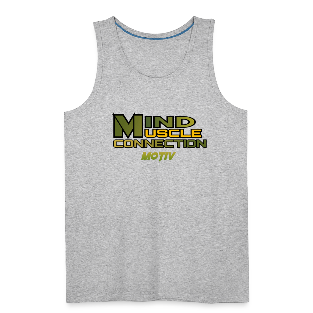 Mind Muscle Connection Men’s Premium Tank - heather gray