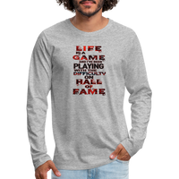 Life Is A Game Premium Long Sleeve T-Shirt - heather gray