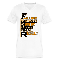 "FINAL RESULT" Men's V-Neck T-Shirt - white