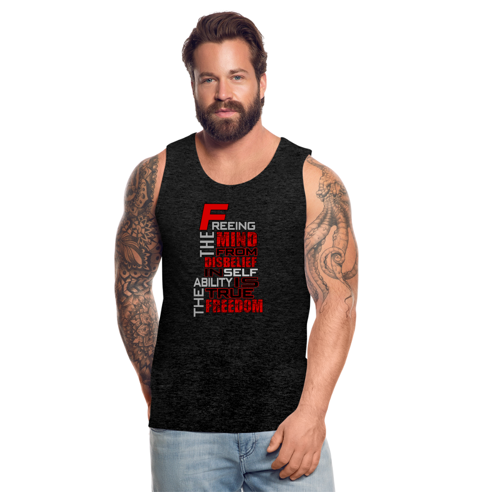 "TRUE FRREEDOM" Men’s Premium Tank - charcoal grey