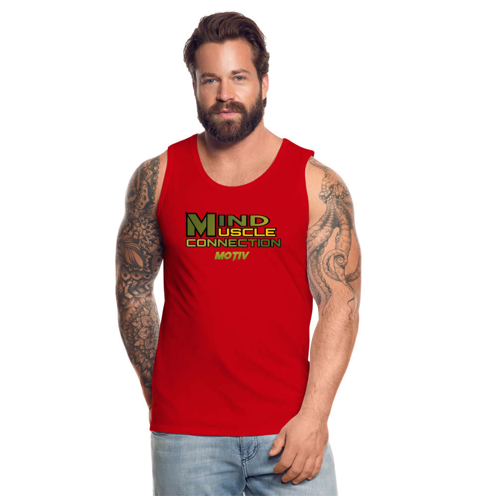 Mind Muscle Connection Men’s Premium Tank - red