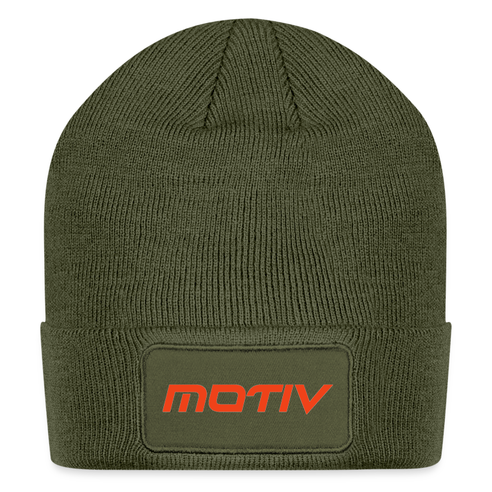 Motiv Patch Beanie - olive