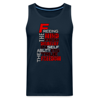 "TRUE FRREEDOM" Men’s Premium Tank - deep navy