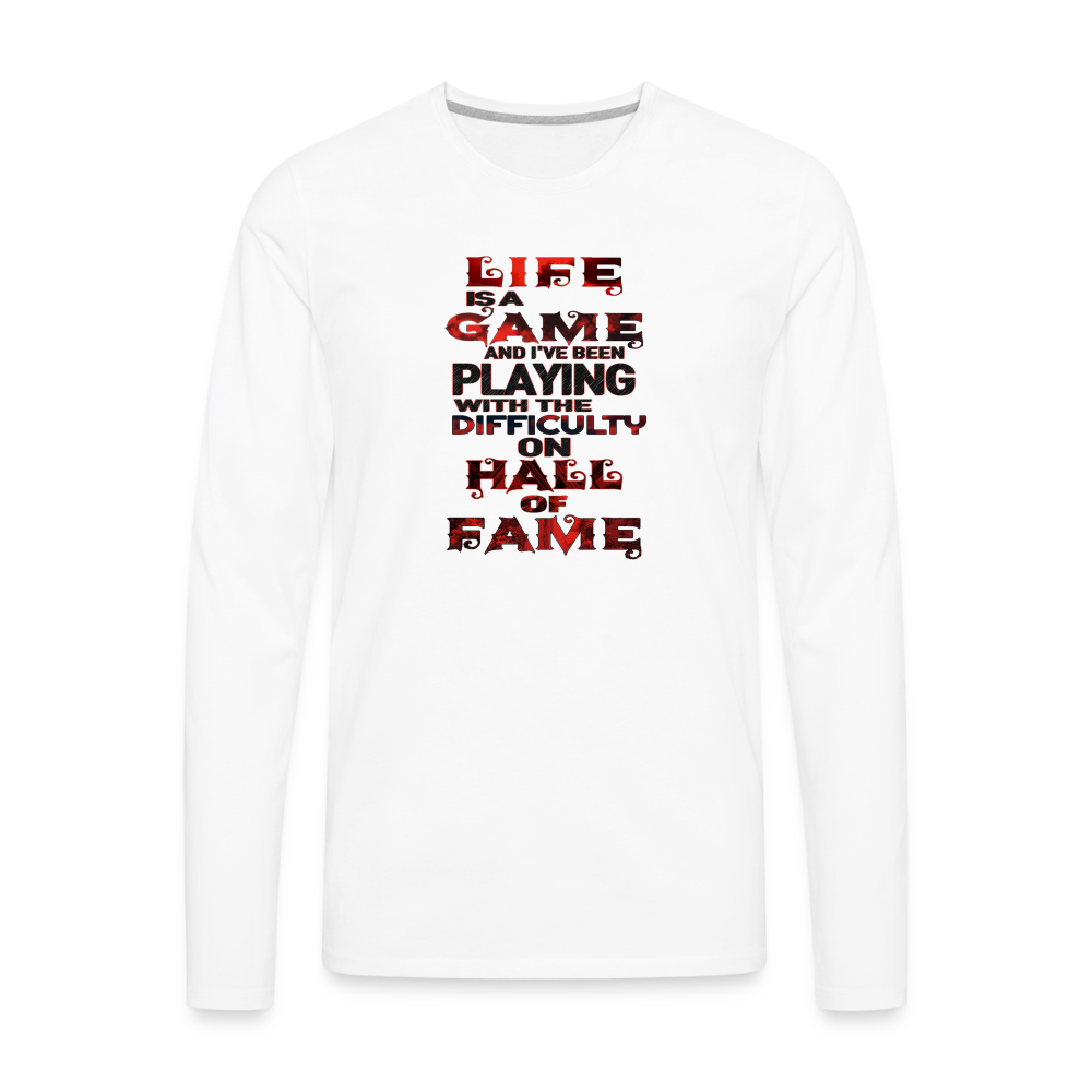 Life Is A Game Premium Long Sleeve T-Shirt - white