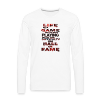 Life Is A Game Premium Long Sleeve T-Shirt - white