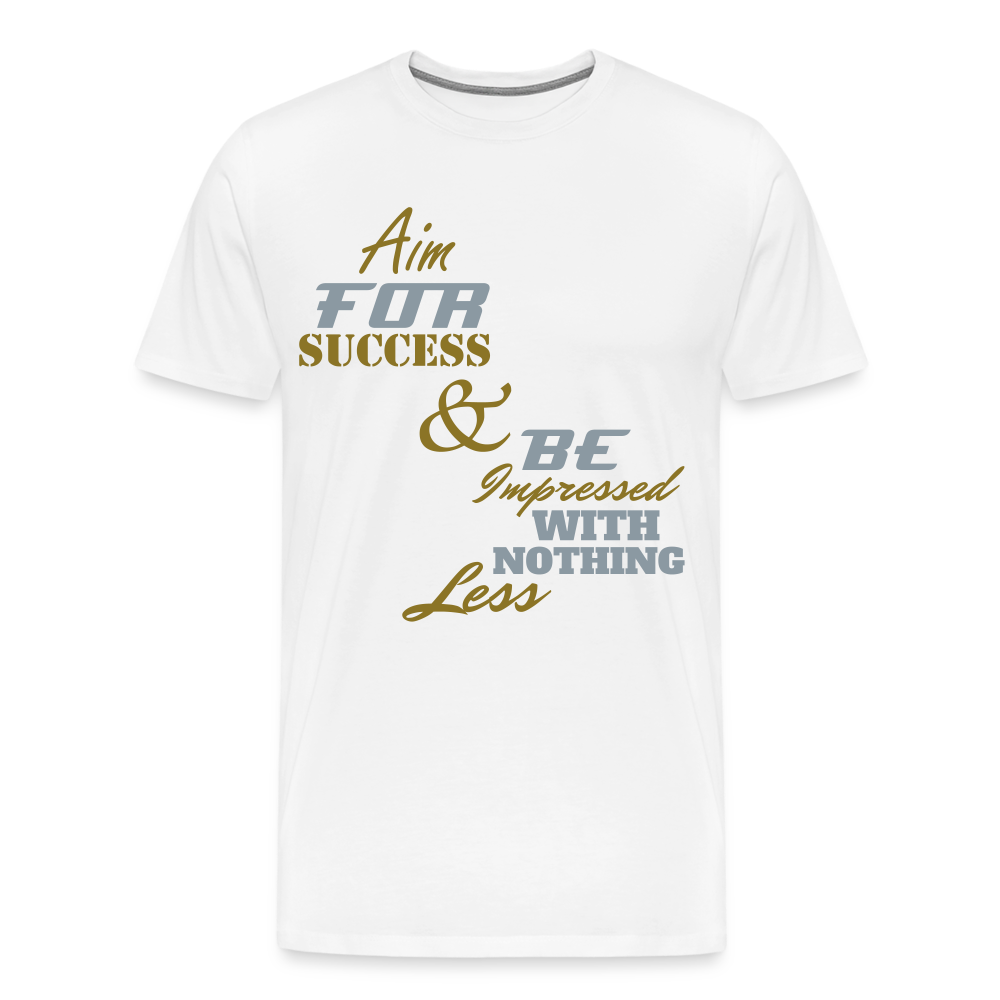 Aim For Success Men's Premium T-Shirt - white