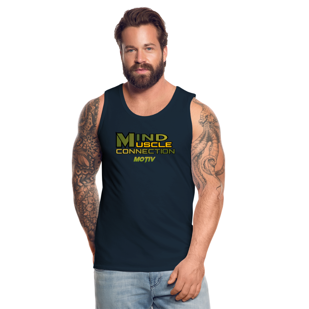 Mind Muscle Connection Men’s Premium Tank - deep navy