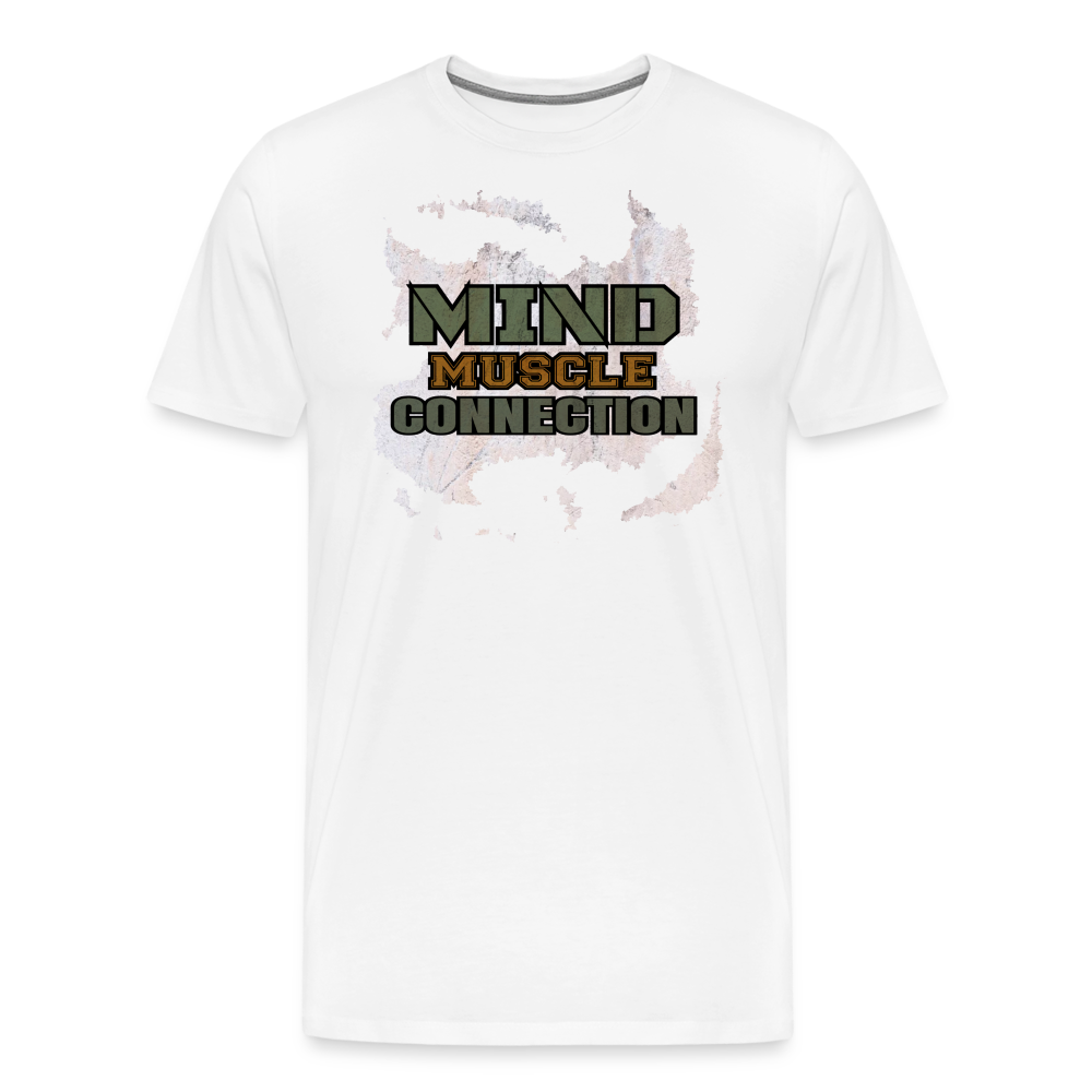 Mind Muscle Connection Premium T-Shirt - white