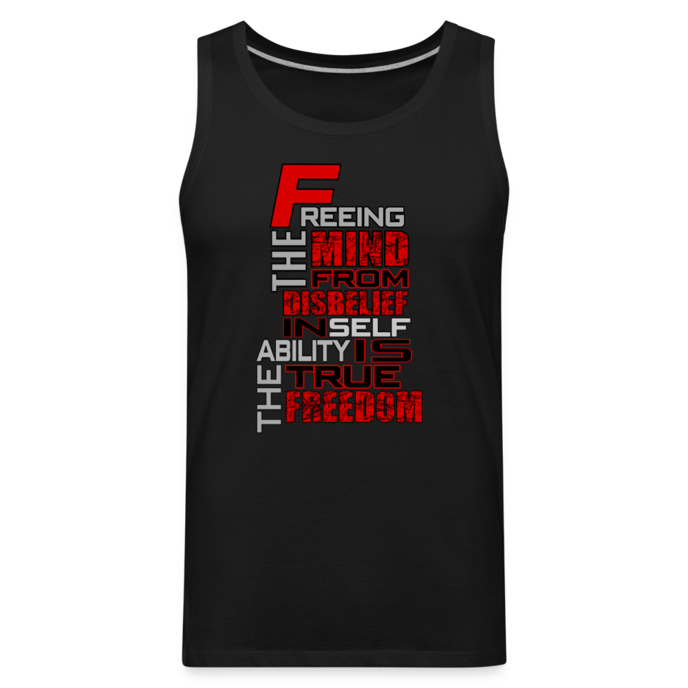 "TRUE FRREEDOM" Men’s Premium Tank - black