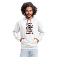 LIFE IS A GAME Premium Contrast Hoodie - white/gray