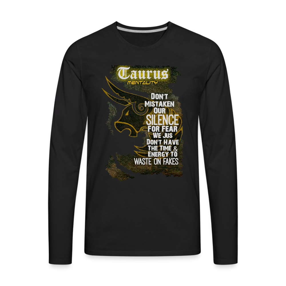 "Taurus Mentality" Premium Long Sleeve T-Shirt - black