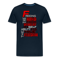 "TRUE FREEDOM" Men’s Premium Organic T-Shirt - deep navy