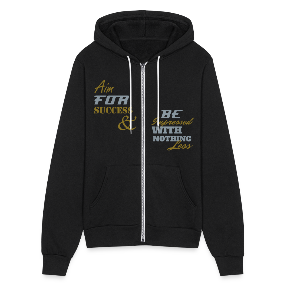 Aim For Success Premium Full Zip Hoodie - black