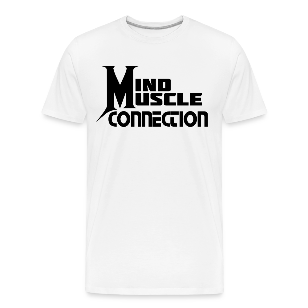 Mind Muscle Connection Men’s Premium Organic T-Shirt - white