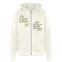 Aim For Success Premium Full Zip Hoodie - vintage white