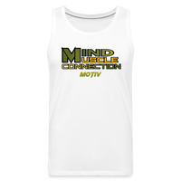 Mind Muscle Connection Men’s Premium Tank - white