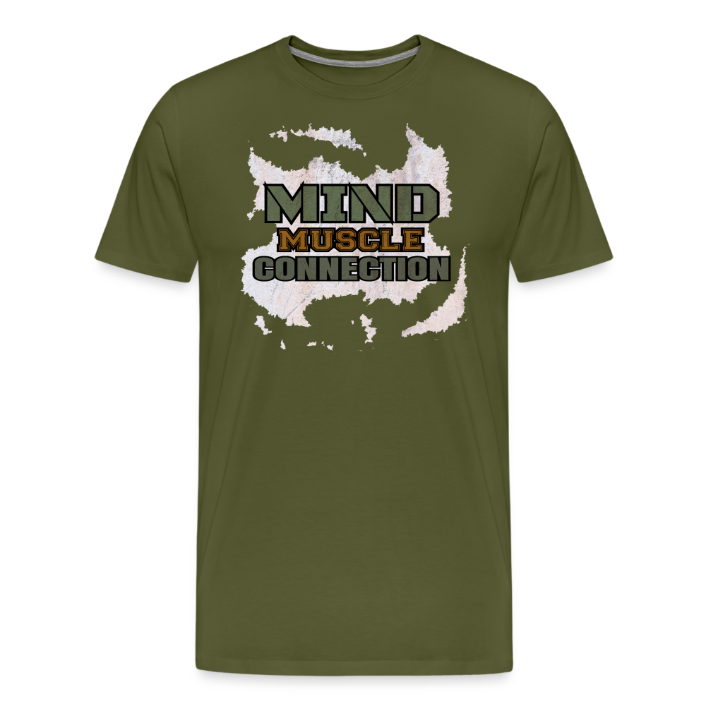 Mind Muscle Connection Premium T-Shirt - olive green