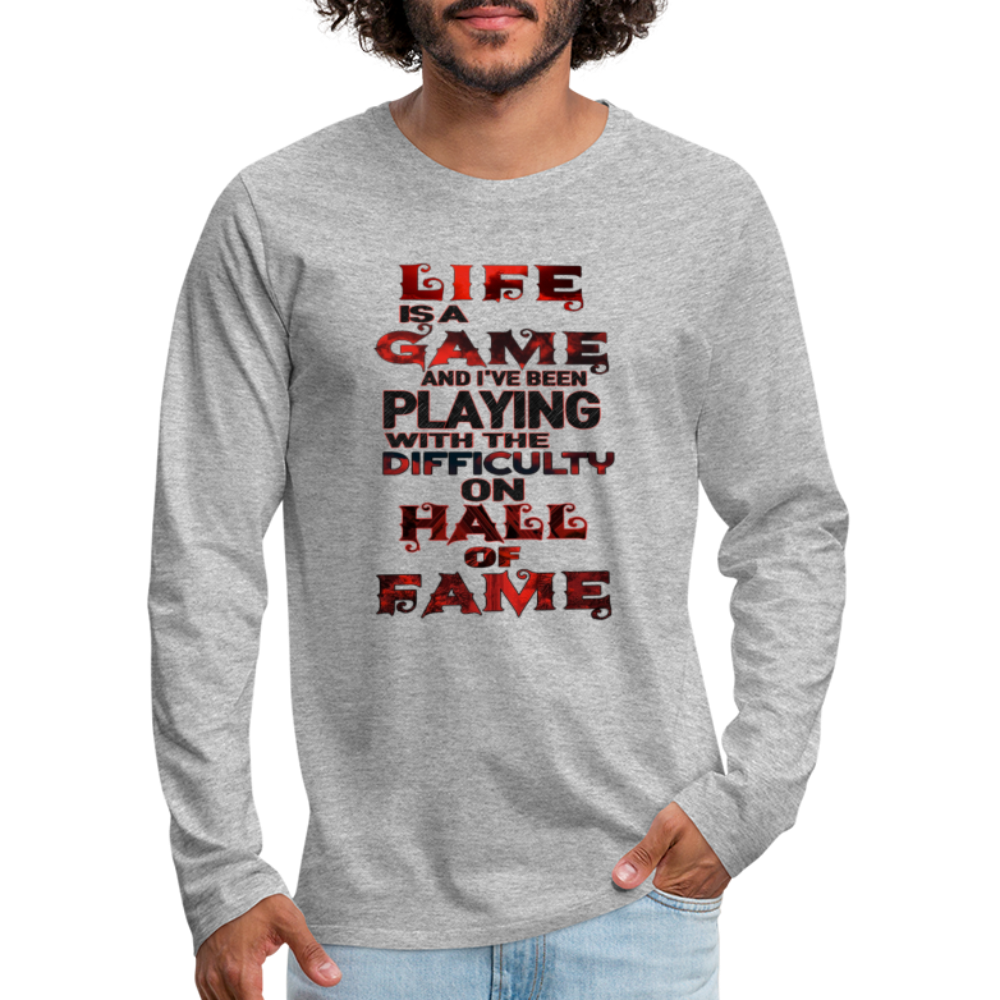 Lie Is A Game Premium Long Sleeve T-Shirt - heather gray