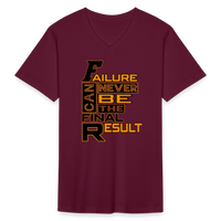 "FINAL RESULT" Men's V-Neck T-Shirt - maroon