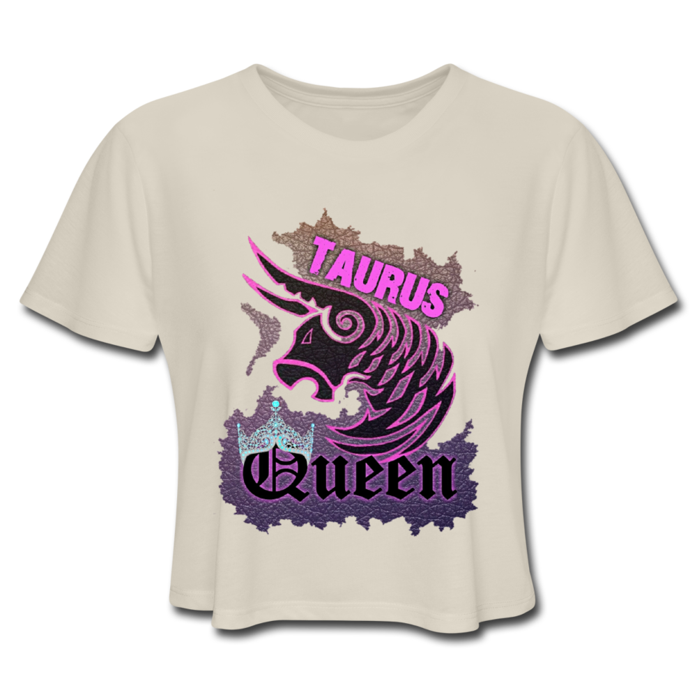 "TAURUS QUEEN" Women's Cropped T-Shirt - Dust