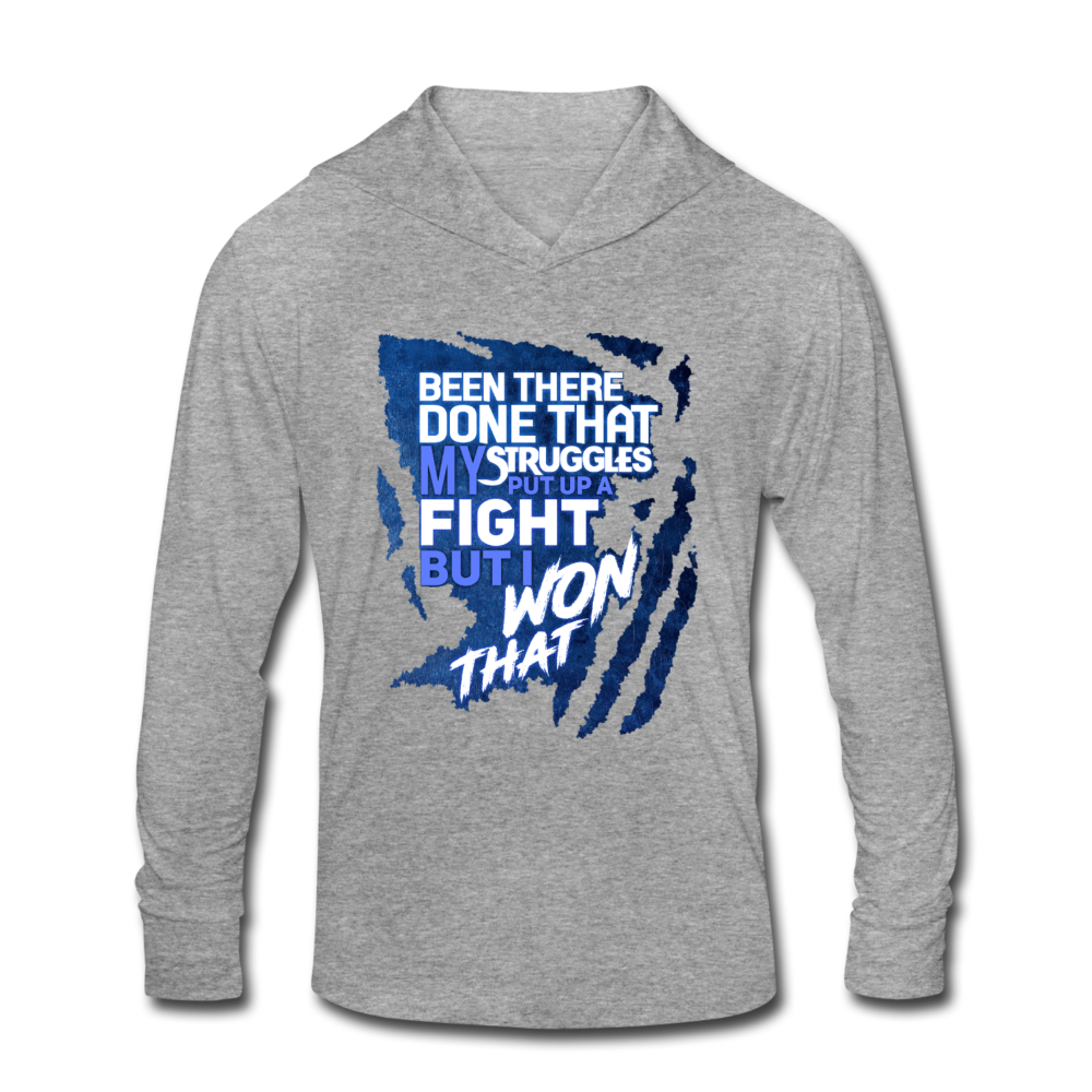 "BEEN THERE DONE THAT" Style 2 Tri-Blend Hoodie Shirt - heather gray