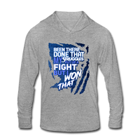 "BEEN THERE DONE THAT" Style 2 Tri-Blend Hoodie Shirt - heather gray