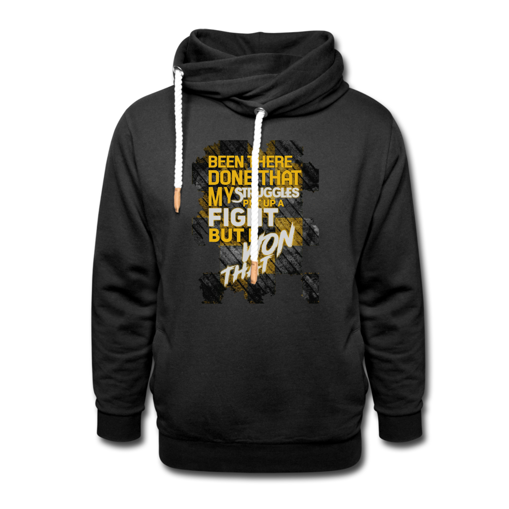 "BEEN THERE DONE THAT" Style 3 Shawl Collar Hoodie - black