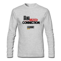 "MIND MUSCLE CONNECTION" Men's Long Sleeve Tee - heather gray