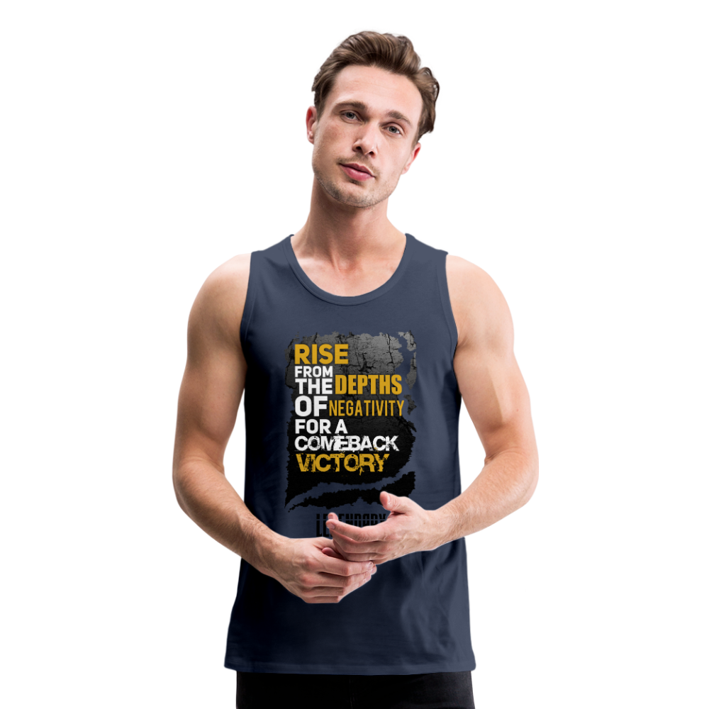 Comeback Victory Men’s Premium Tank - navy