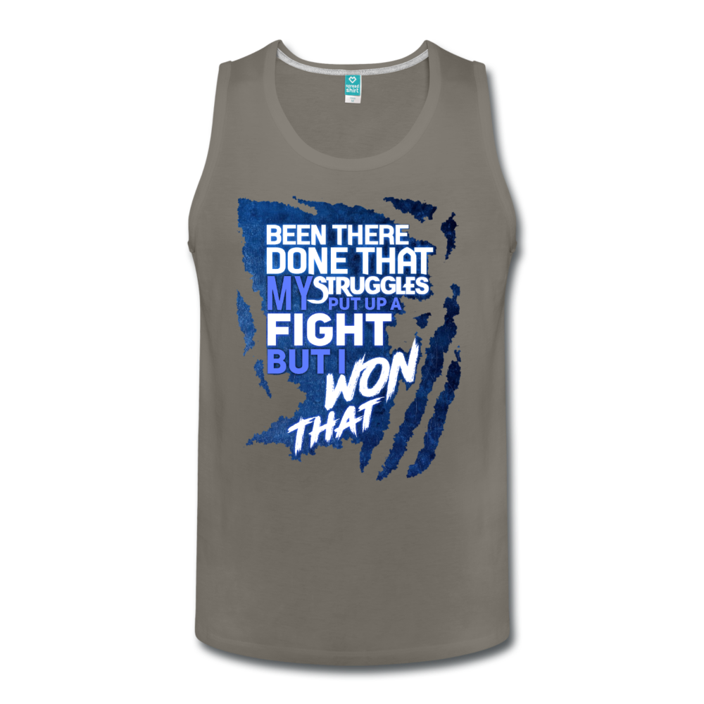 "BEEN THERE DONE THAT" Men’s Premium Tank - asphalt gray