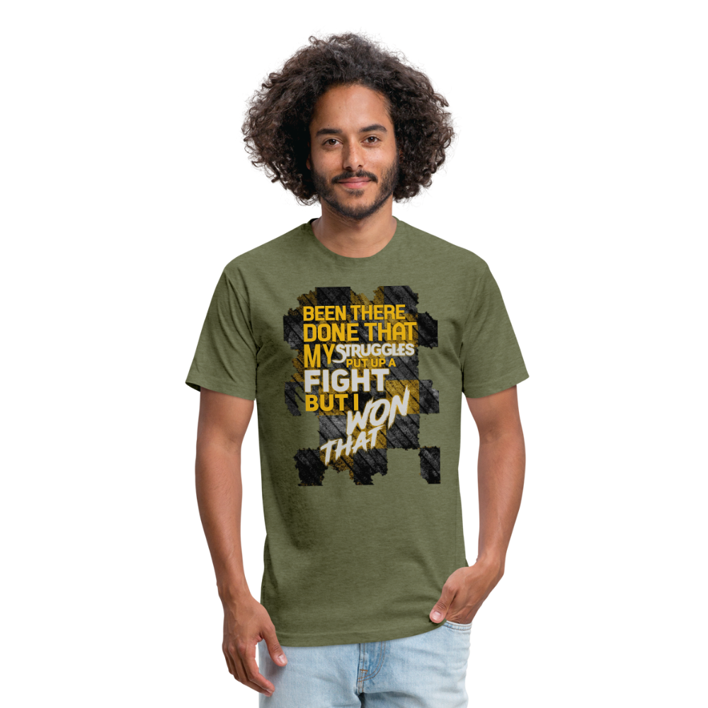 "BEEN THERE DONE THAT" T-Shirt by Next Level - heather military green