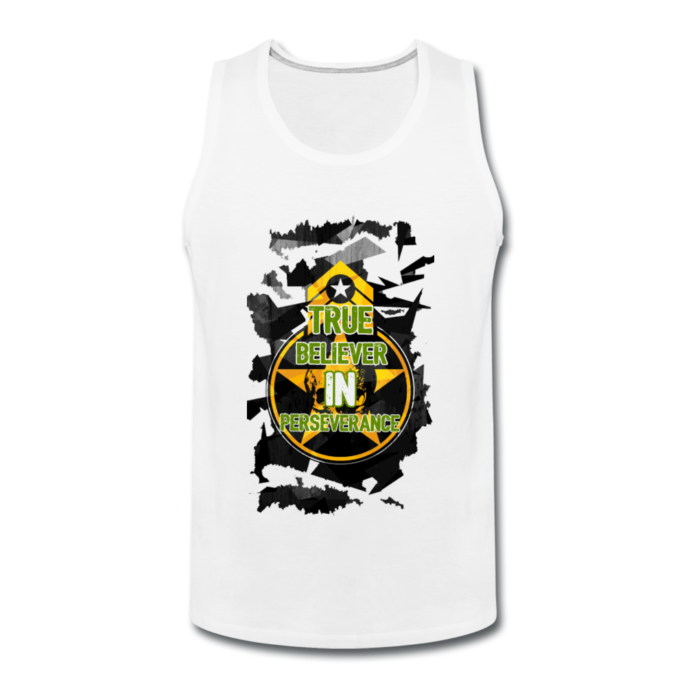 "TRUE BELIEVER" Men’s Premium Tank - white