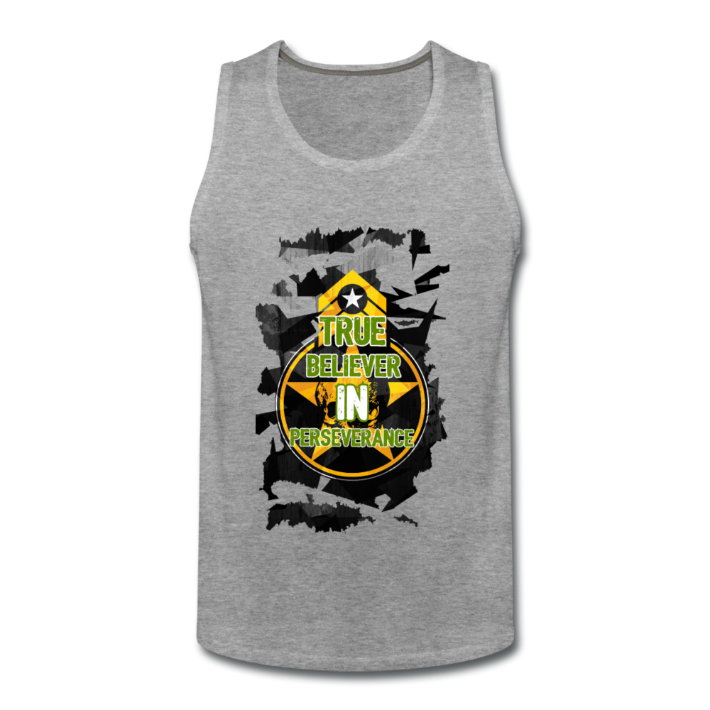 "TRUE BELIEVER" Men’s Premium Tank - heather gray