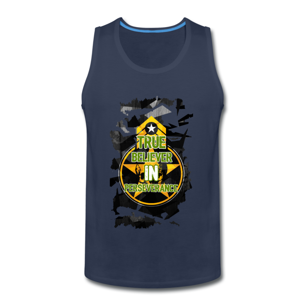 "TRUE BELIEVER" Men’s Premium Tank - navy