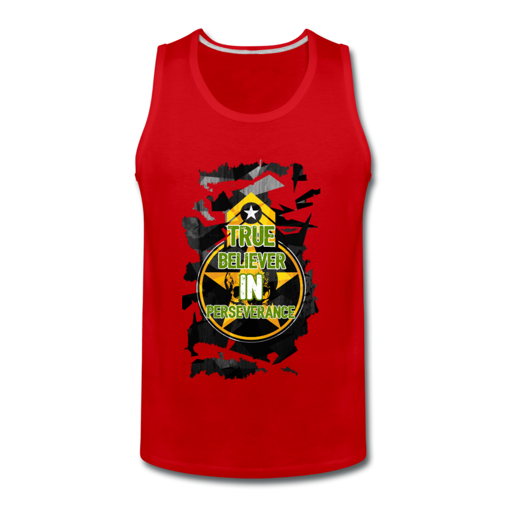 "TRUE BELIEVER" Men’s Premium Tank - red