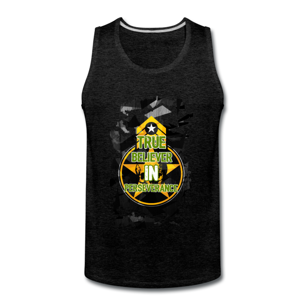 "TRUE BELIEVER" Men’s Premium Tank - charcoal gray